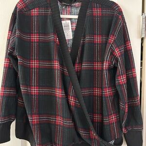 Torrid Multicolor Plaid Knit Cardigan